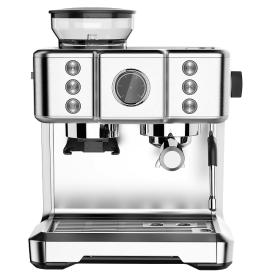 Coffee grinding 15Bar French latte Italian espresso extraction, 1 cup / 2 cup mechanical + digital, 2300W, steam, powder hammer 58mm, 30 level grindin