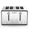 Wide Slot Multi Stoace 4 pcs Toaster Dual Control Panel 1.5in4 Slots 6 Type Toast Cover Set High Lift Bar Bagel / Thaw / Cancel 3 features vintage sty