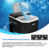 Small portable ice making machine LED display self-cleaning 26 lbs / 24h fast refrigeration, thick foam layer long-acting ice storage, bullets round i