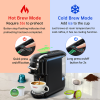 5in1automatic espresso machine with water level line, capsule coffee machine 19Bar hot and cold extract French Mocha Italian 600L water tank espresso,