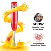 5 Core Handheld Blender, Electric Hand Blender 8-Speed 500W, Immersion Hand Held Blender Stick with Food Grade Stainless Steel Blades for Perfect Smoo