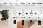 70ml Capsule Coffee Machine 19Bar Extraction French Drip 1450W Automatic espresso Machine Mocha Italian espresso, touch sensitive