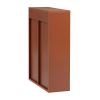 Wood wall-mounted storage cabinet, 5-layer toilet bathroom storage cabinet, multifunctional cabinet with adjustable door