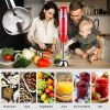 5 Core Handheld Blender, Electric Hand Blender 8-Speed 500W, Immersion Hand Held Blender Stick with Food Grade Stainless Steel Blades for Perfect Smoo