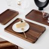 Kitchen Utensils Rectangular Serving Tray Wood Plate Tea Dishes